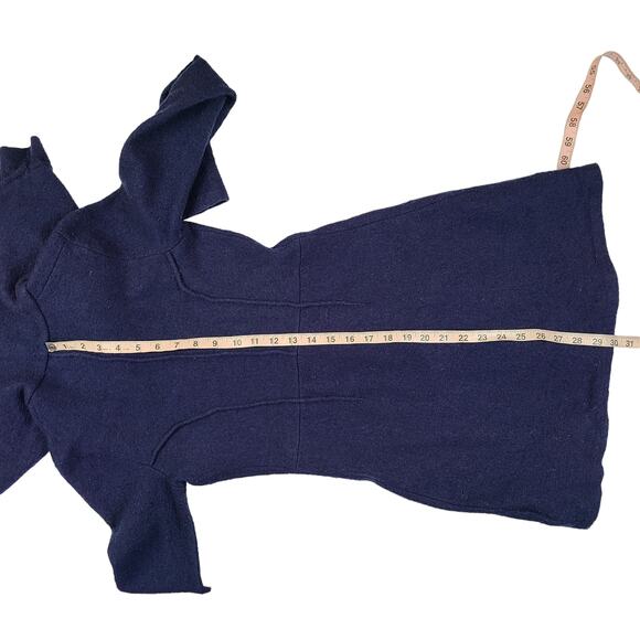 Anthropologie HWR Cardigan Sweater Wool Navy Blue Size XS Button Front - Picture 4 of 5